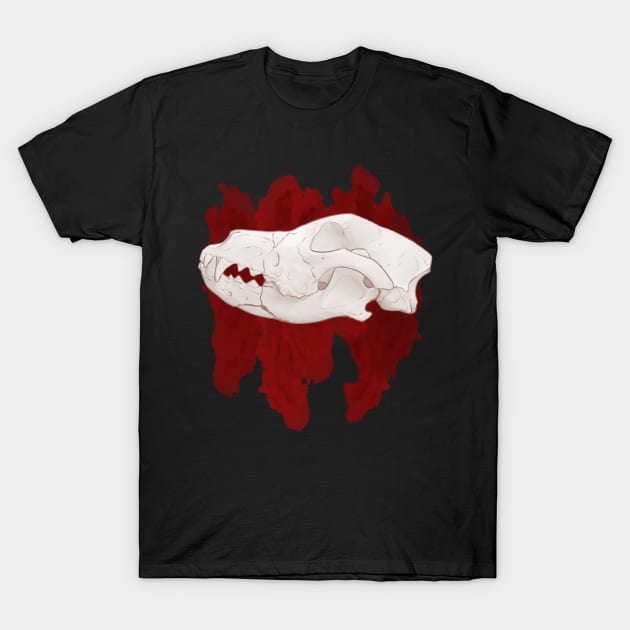 Living Skull: Red T-Shirt by C0RT0